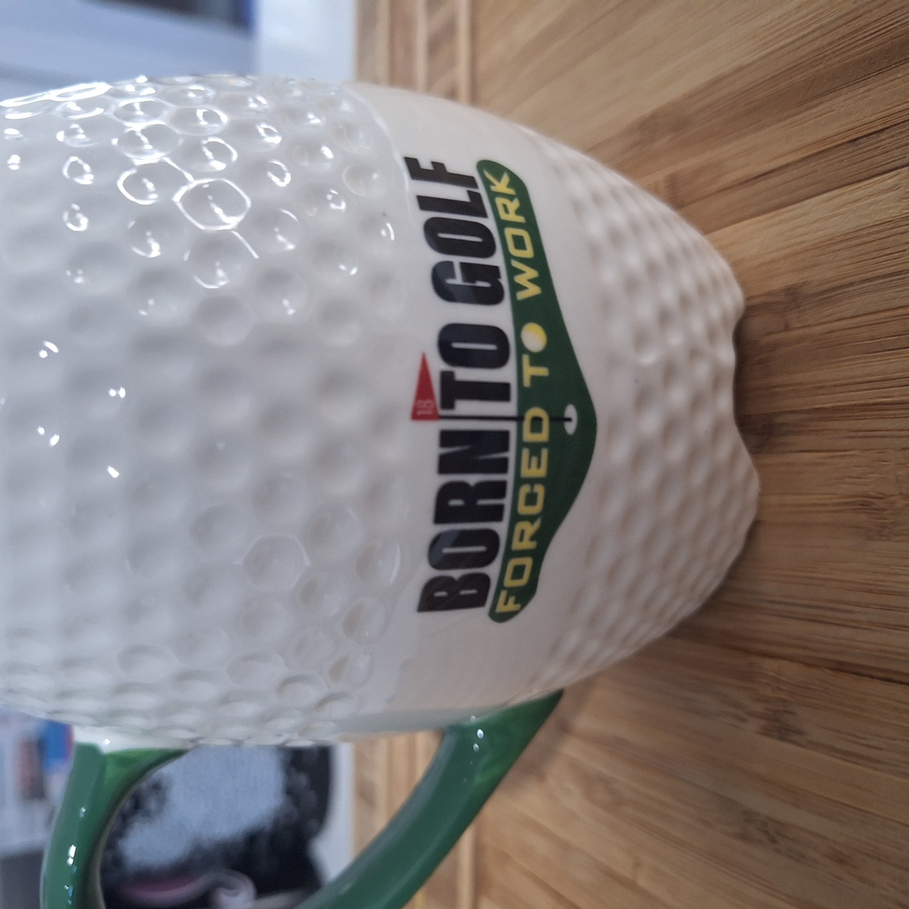 White and Green Coffee Mug